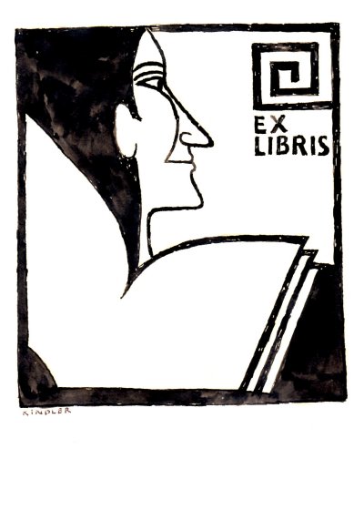 Ex libris od Alfreda Kindlera